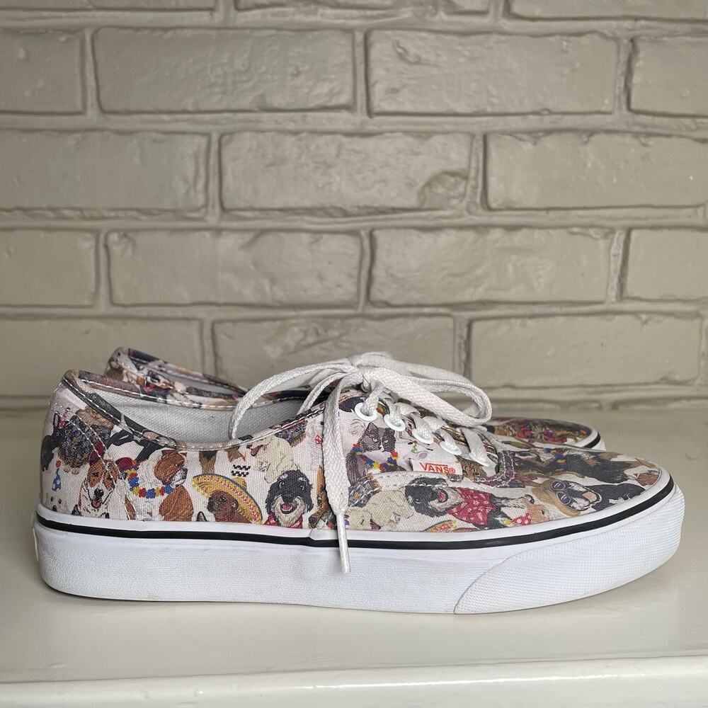 Vans ASPCA Shoes Men’s 7.5 Cats Dogs Print Women’s 9 Lace Sneaker